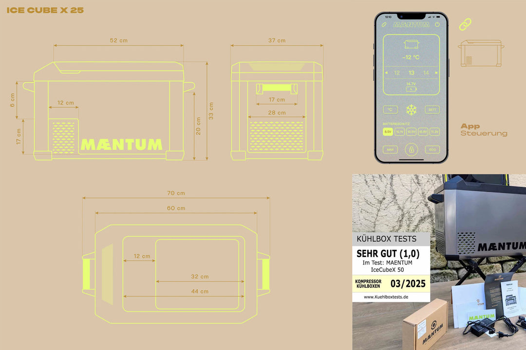 Maentum IceCubeX 25 – Kompressor-Kühlbox